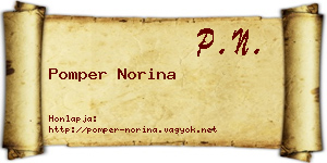 Pomper Norina névjegykártya